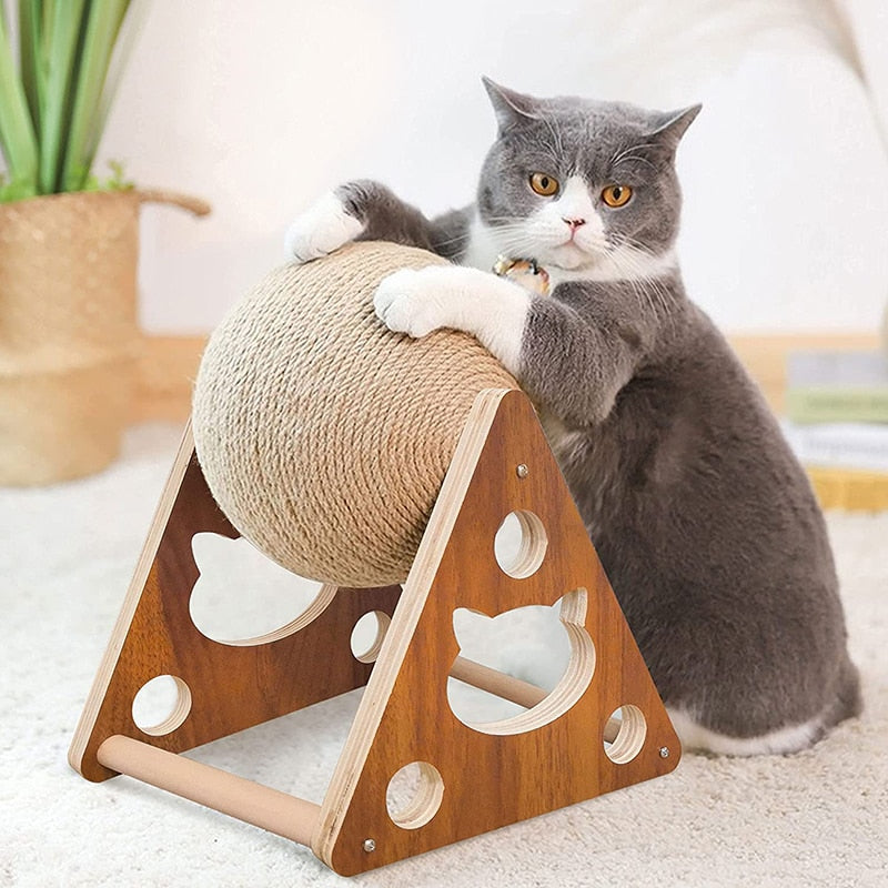 Solid Wood Fun Cat Scratcher