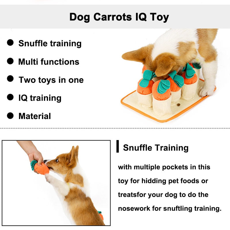 Fun Carrots Pet Dog Snuffle Pad