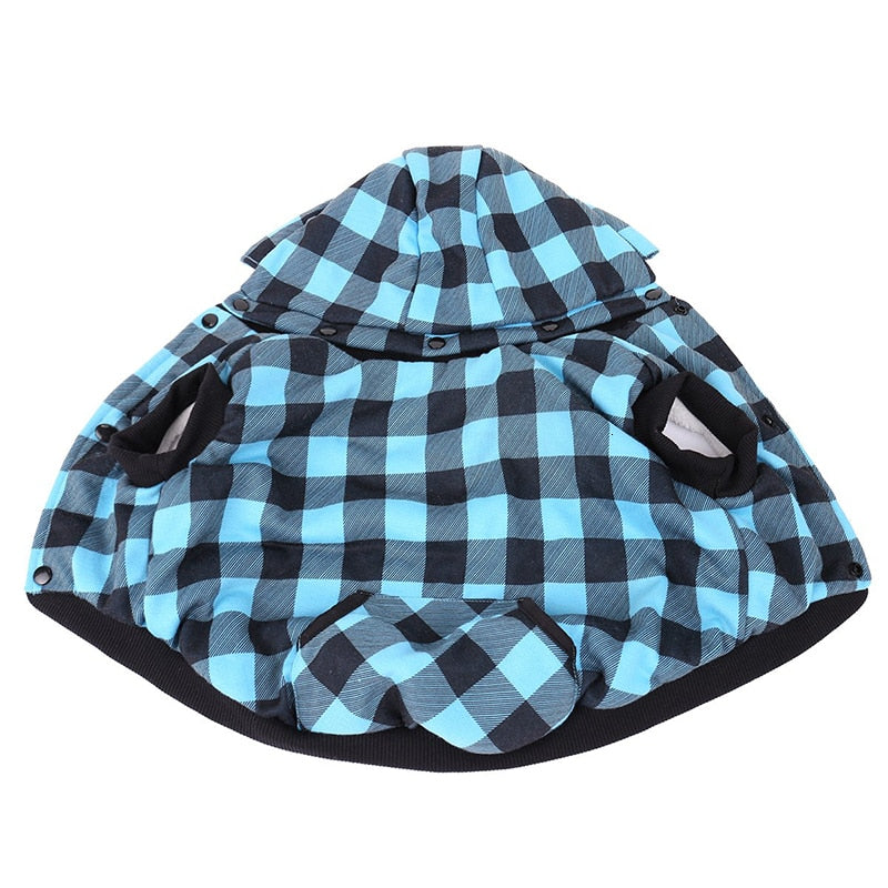 Classic Plaid Thick Fleece Dog Coat