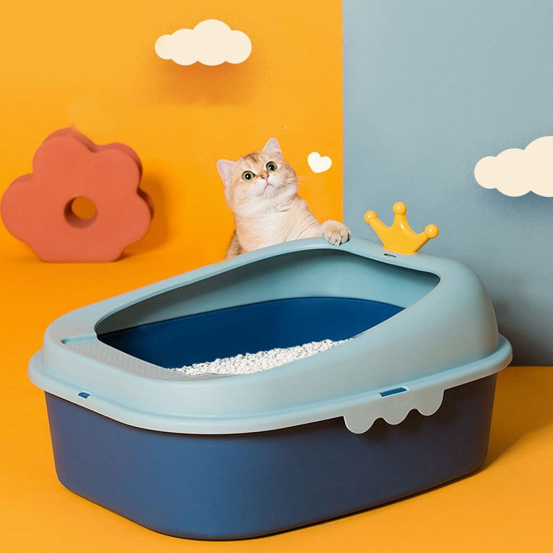 Semi Enclosed Cat Litter Box