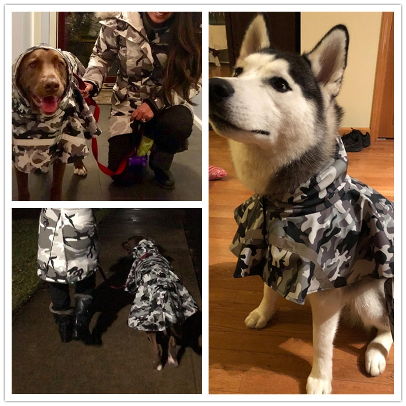 Lightweight Camouflage Dog Raincoat