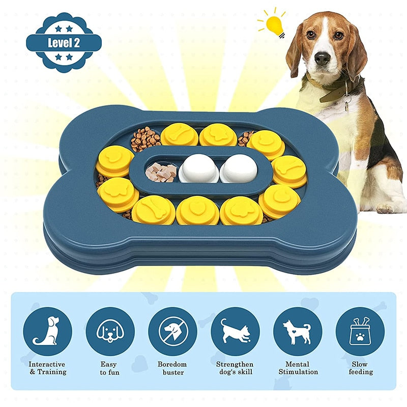 Bone Shape Dog Puzzle Slow Feeding Toy