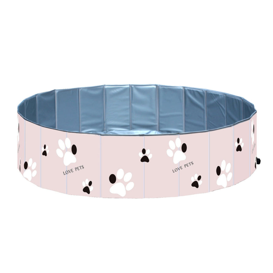 Foldable Paw Prints Dog Swimming Tub