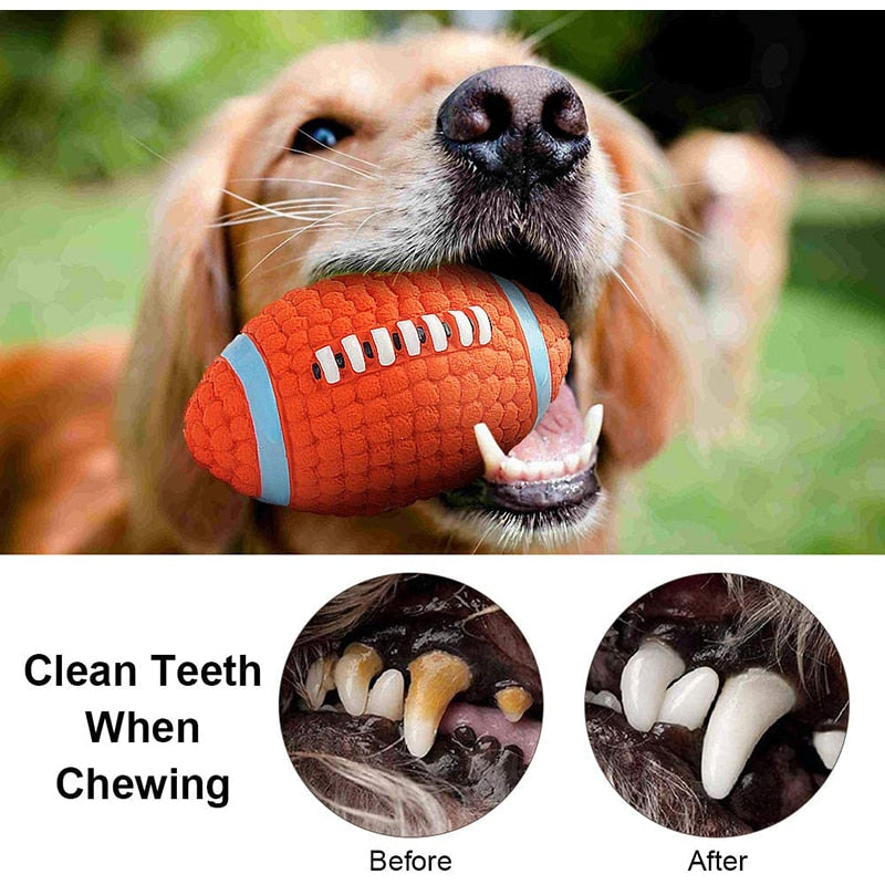 Football Squeaker Floatable Dog Toys