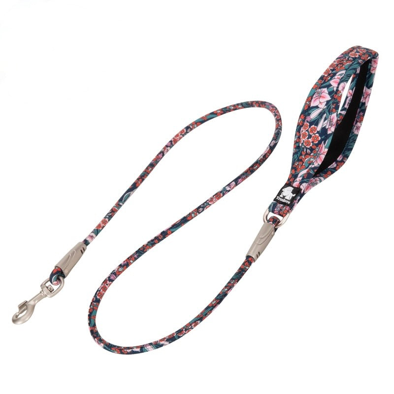 Zinc Alloy Hook Floral Dog Leash