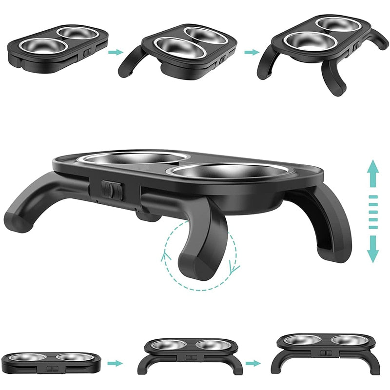 2 Way Multi Angle Elevated Dog Bowl