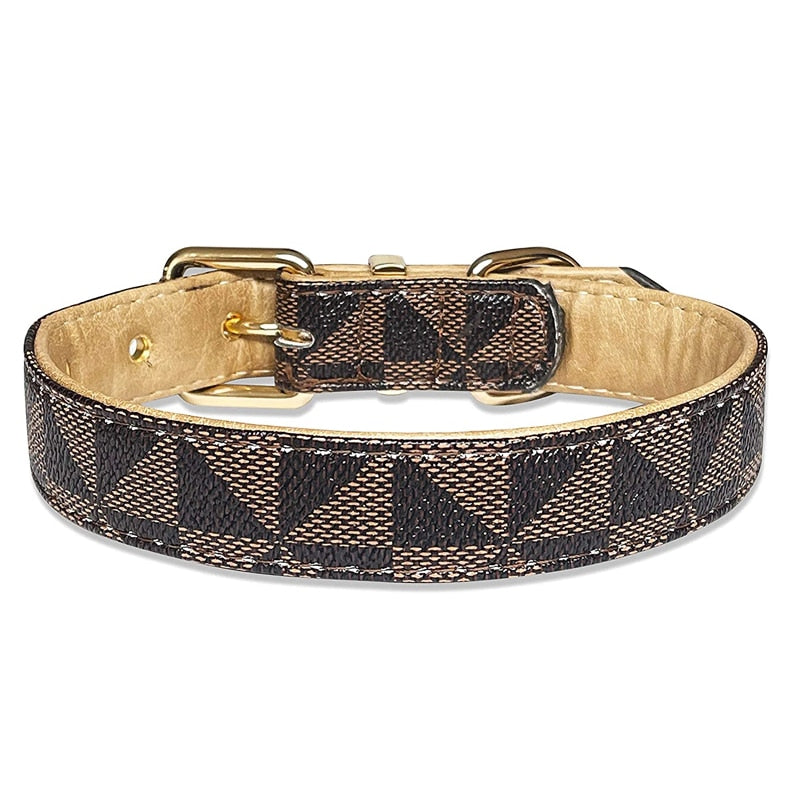 Luxury Designer Leather Dog Collar