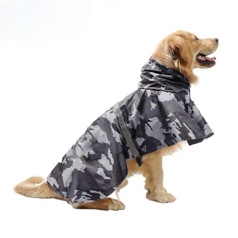 Lightweight Camouflage Dog Raincoat