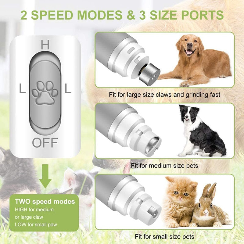 Electric Low Noise USB Pet Nail Grinder