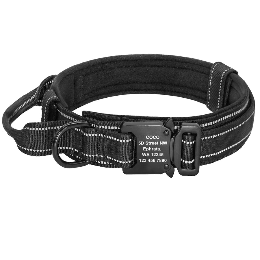 Black Military Tactical Dog Collar