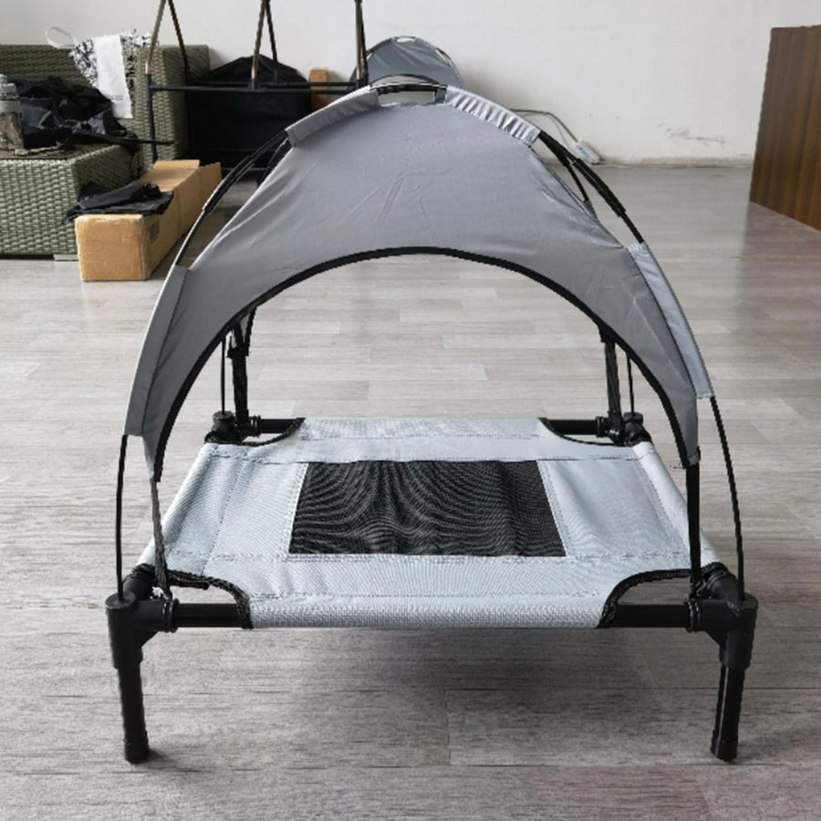 Raised Pet Bed With Canopy