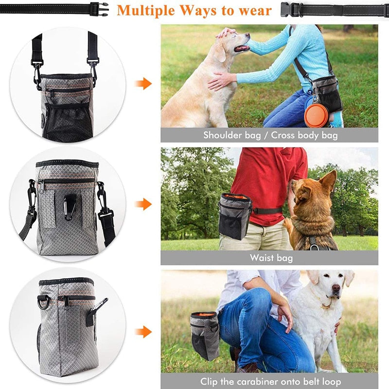 Convenient Drawstring 2 In 1 Dog Treat Bag