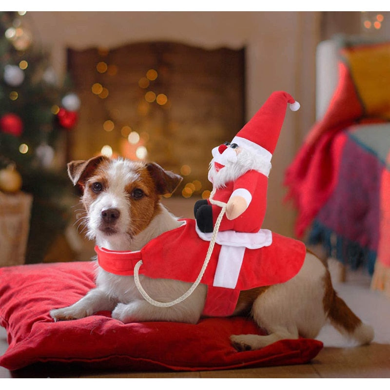 Santa Claus Riding Dog Costume