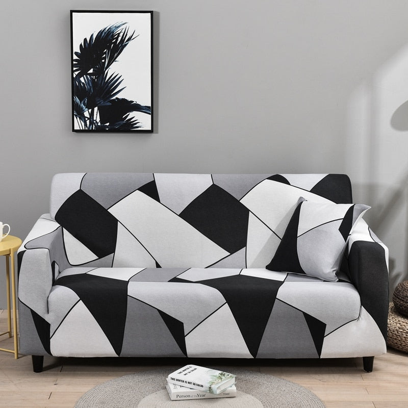 Geometric Elastic Sofa Cover