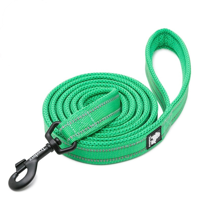 Reflective Nylon Soft Padded Dog Leash