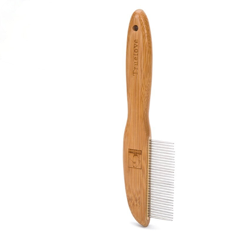 Ergonomic Bamboo Steel Needle Pet Comb