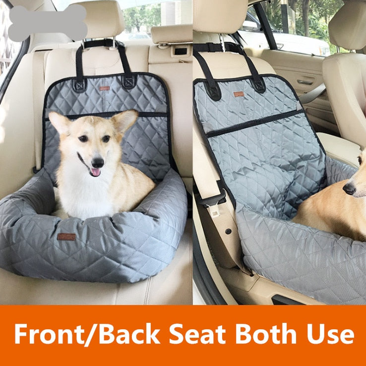 Luxury Dog Car Seat Grey Bed