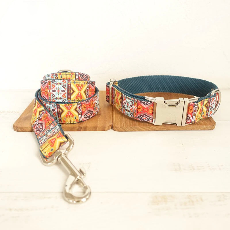 The Bohemian Luxury Dog Collar Set