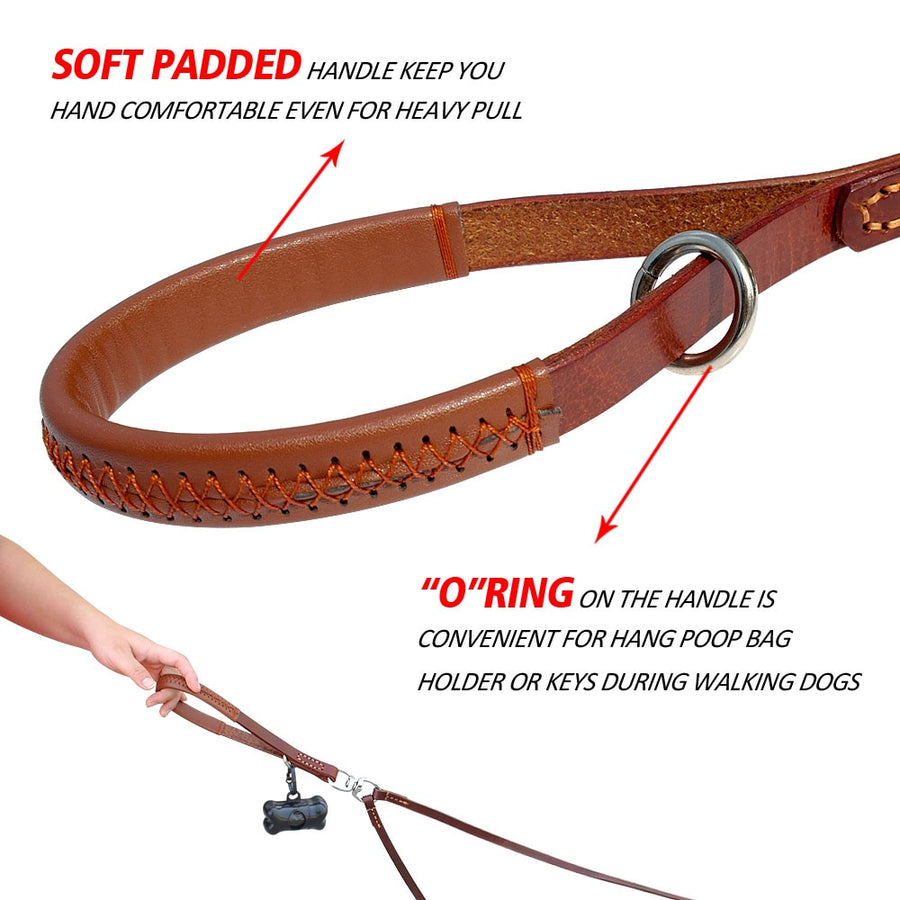 2 Ways Leather Dog Leash