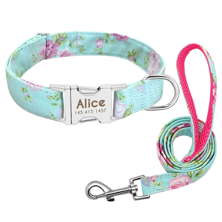 Nylon Print Dog Collars and Leads