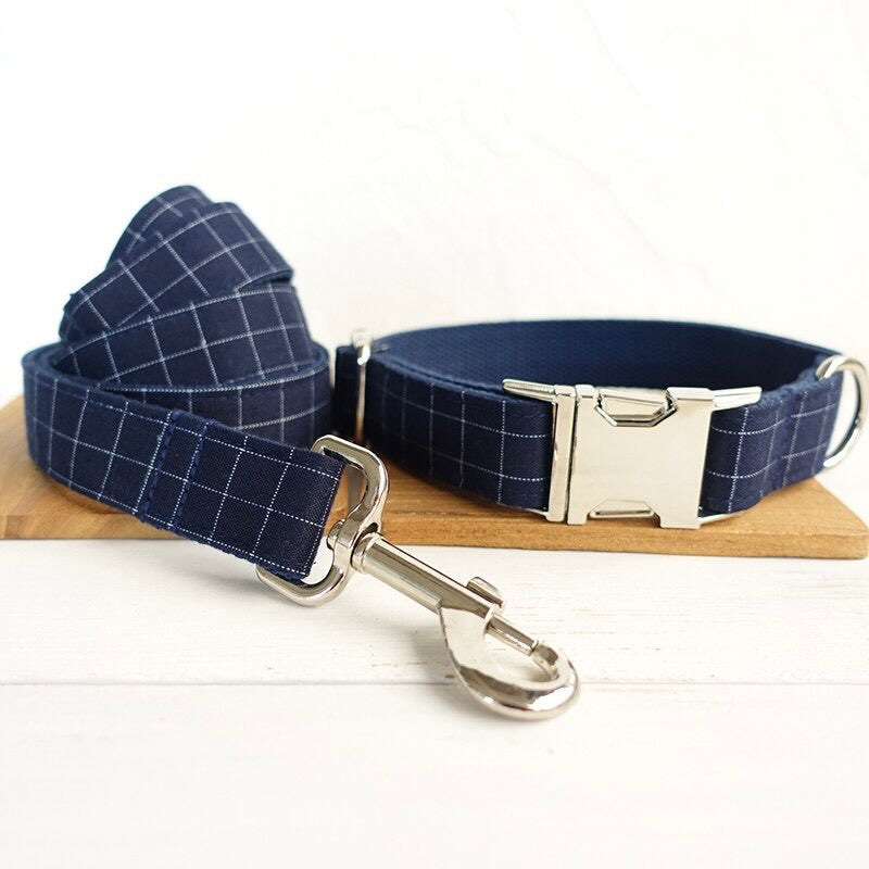 The Deep Blue Luxury Dog Collar Set