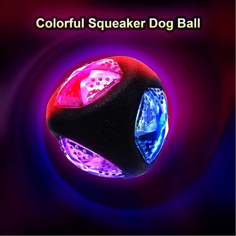 Elastic Flash LED Dog Ball Toy