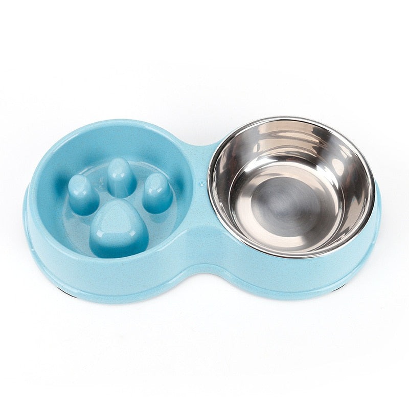 Wheat Straw Stainless Steel Dog Bowl