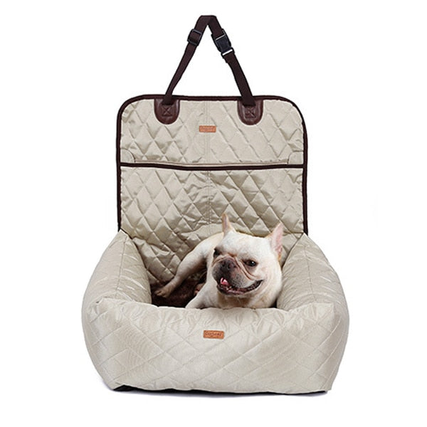 Luxury Dog Car Seat Brown Bed