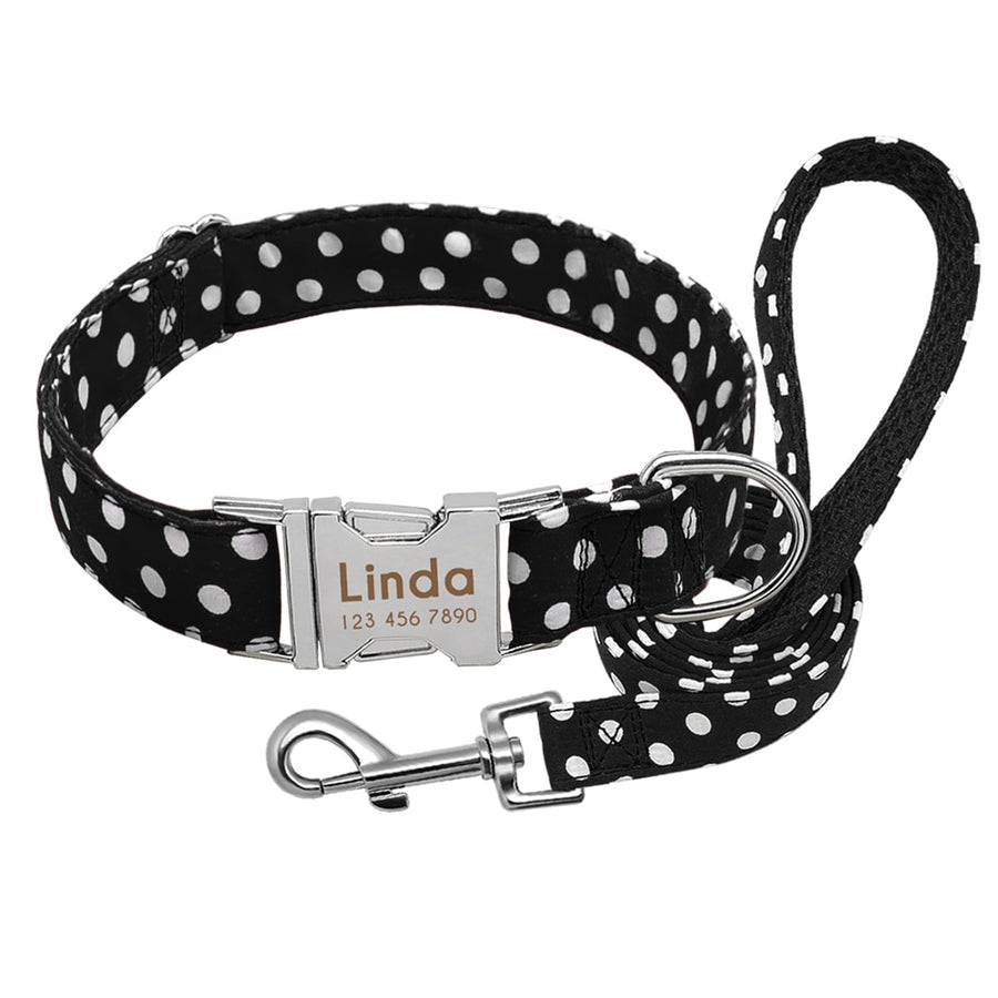 Polka Dot Dog Collar Set