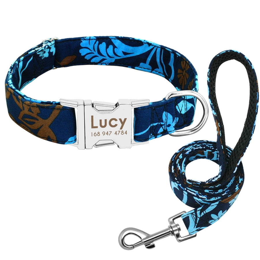 Nylon Print Dog Collars and Leads