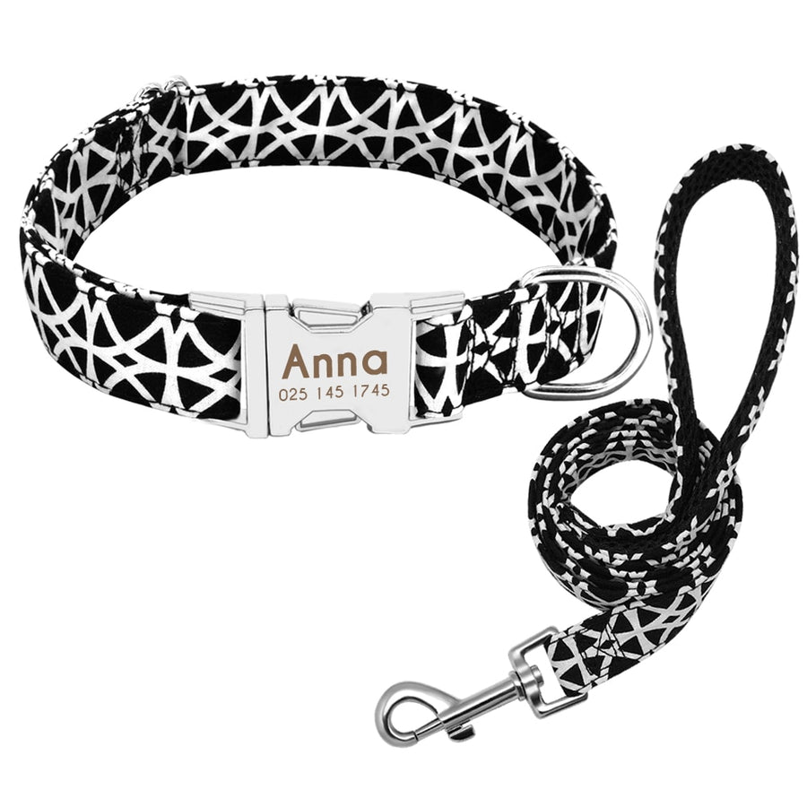 Nylon Print Dog Collars and Leads