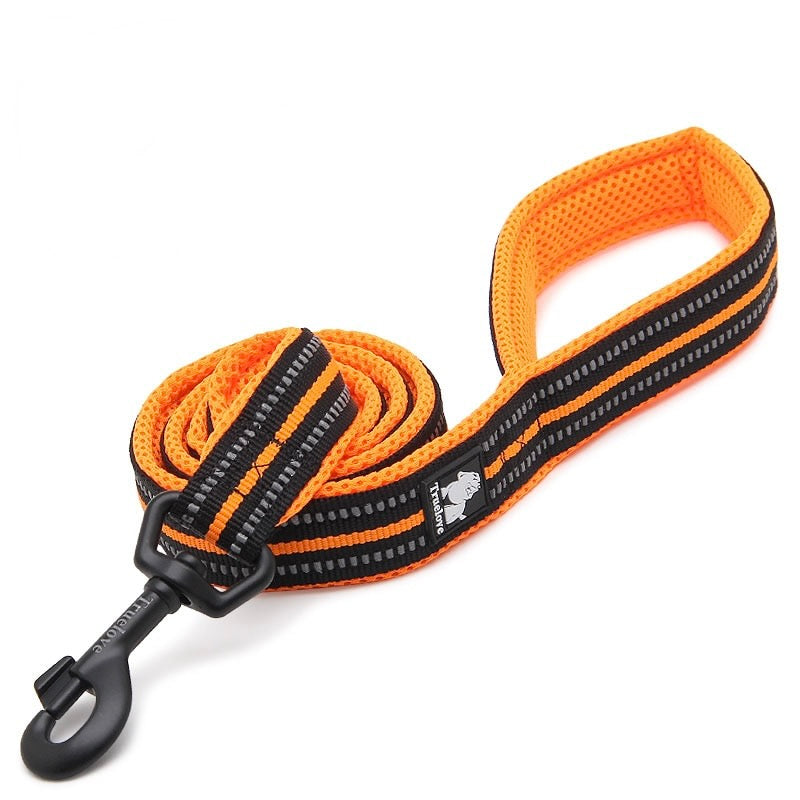 Reflective Nylon Soft Padded Dog Leash