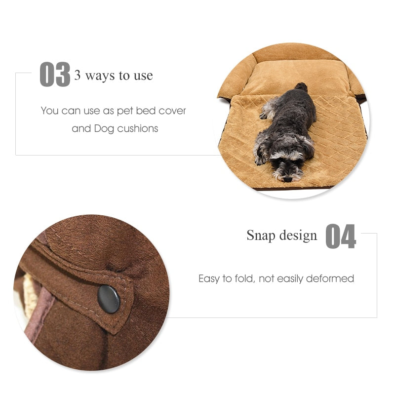 3 Ways Usage Dog Sofa Soft Bed