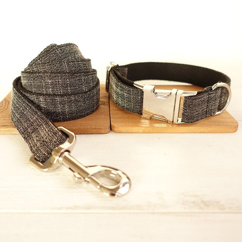 The Black Suit Luxury Dog Collar Set