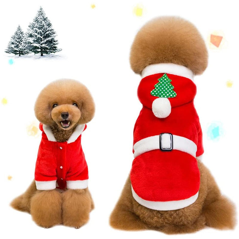 Winter Warm Christmas Dog Hoodies