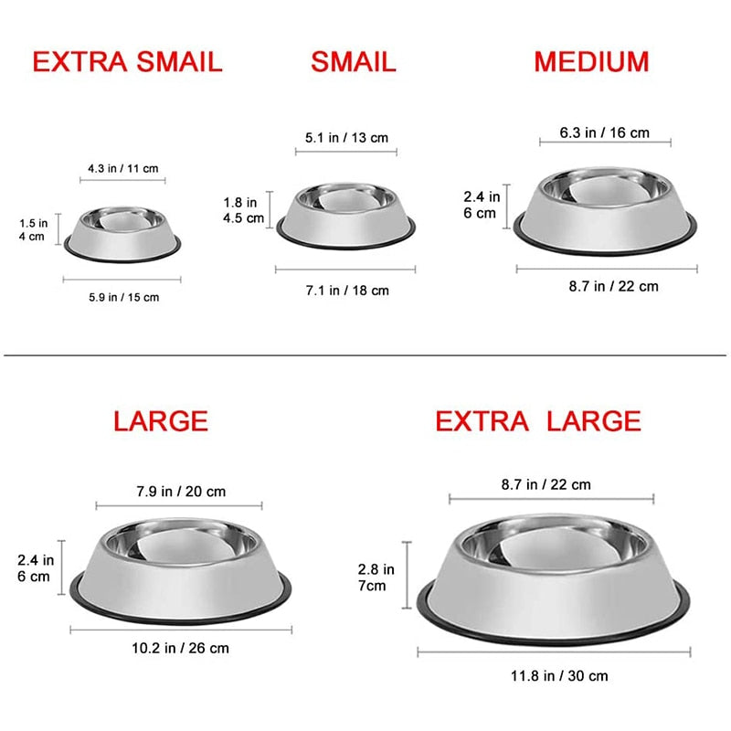 Ultra Durable Stainless Steel Dog Bowl