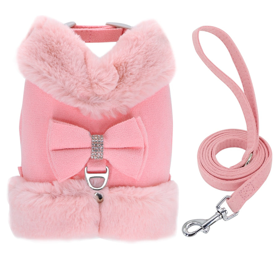 Warm Fur Padded Dog Harness