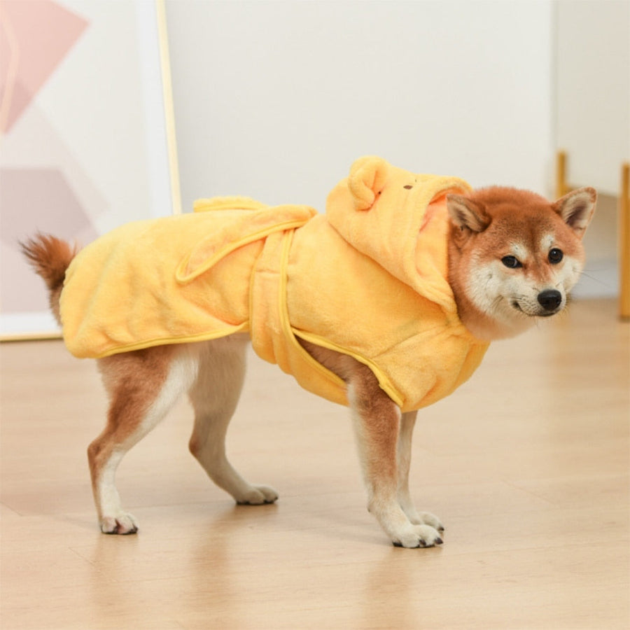 Cute Hooded Dog Bathrobe