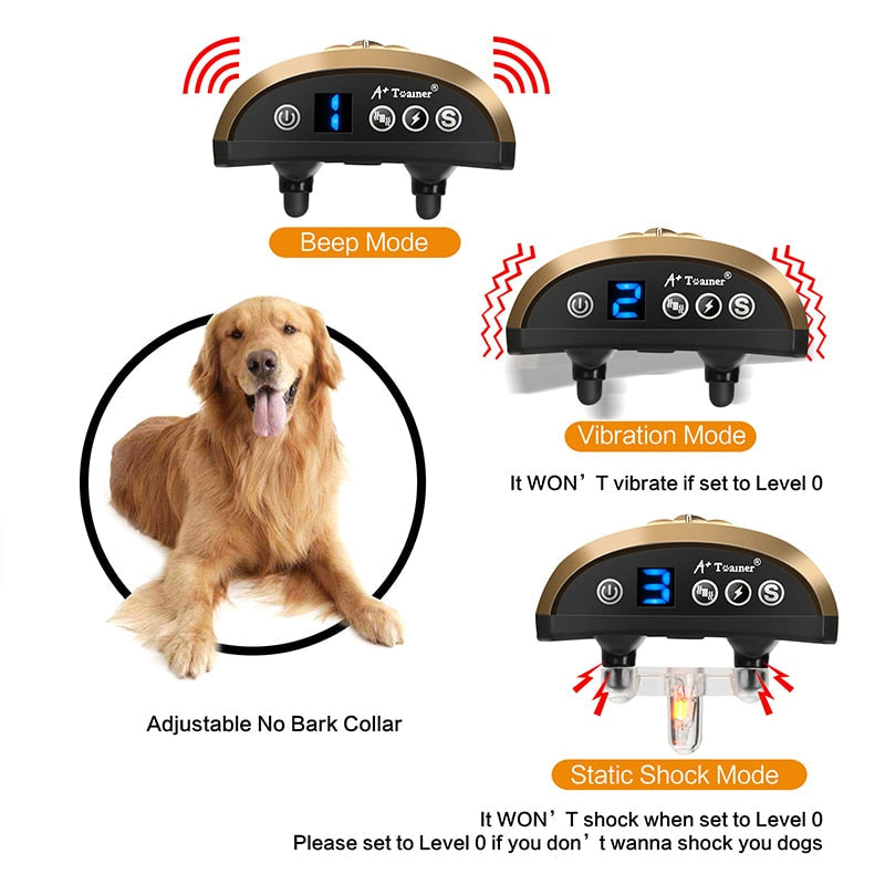 Flash Anti Bark Dog Training Collar