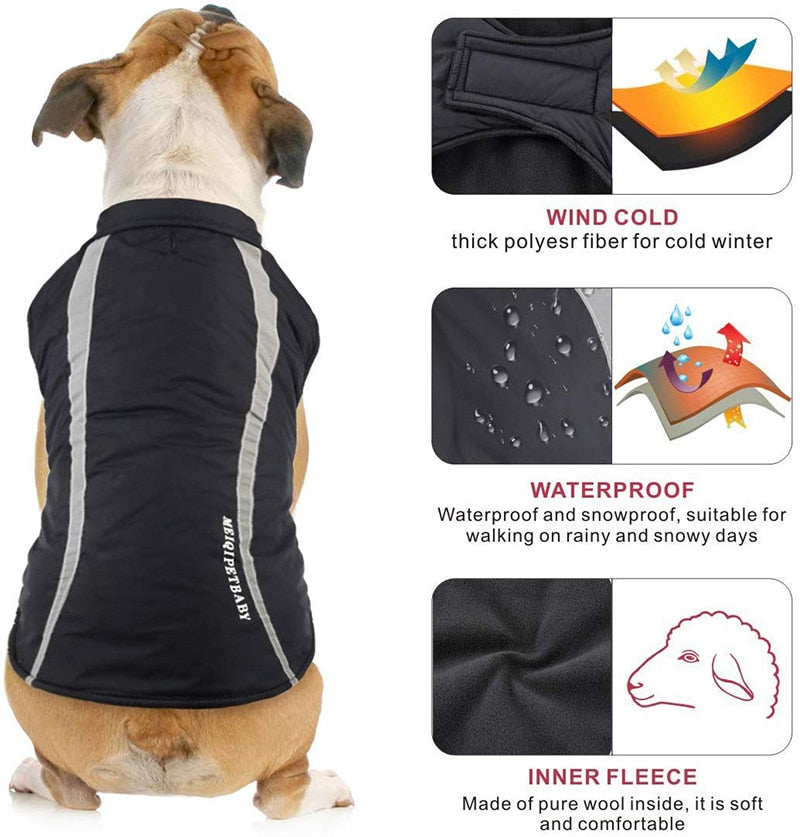 Durable Reflective Winter Large Dog Coat