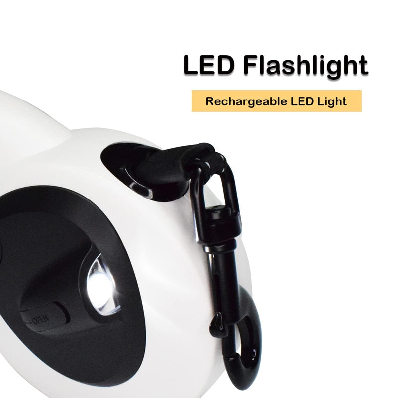 5M LED Poop Bag Dispenser Dog Leash