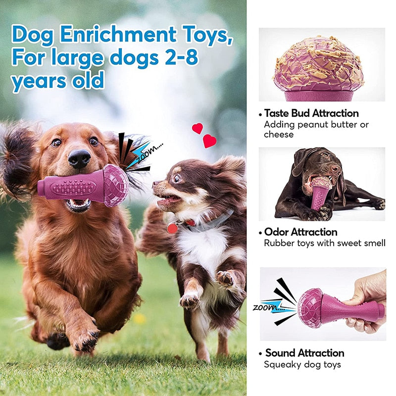 Rubber Treat Squeaker Pet Toys