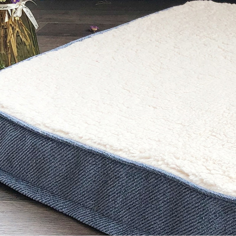 Elastic Fleece Memory Foam Dog Bed