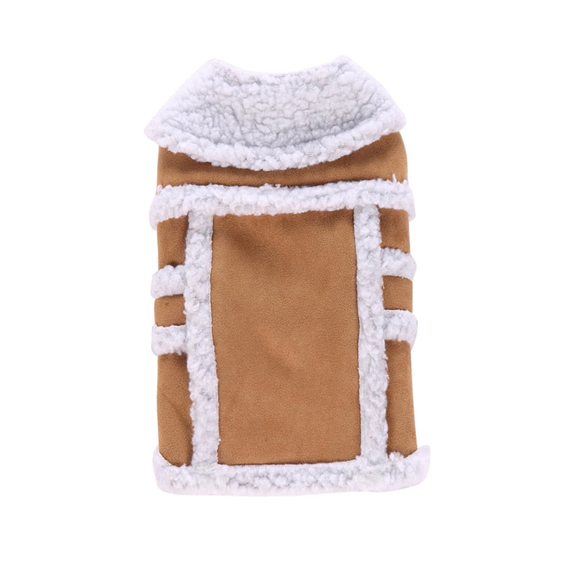 Vintage Warm Fleece Small Dog Coat