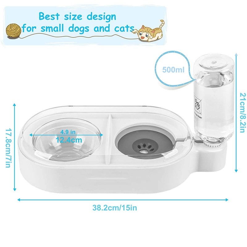 Oval Body 2 In 1 Dog Feeder