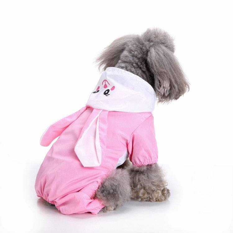 Cute Rabbit Design Dog Raincoat