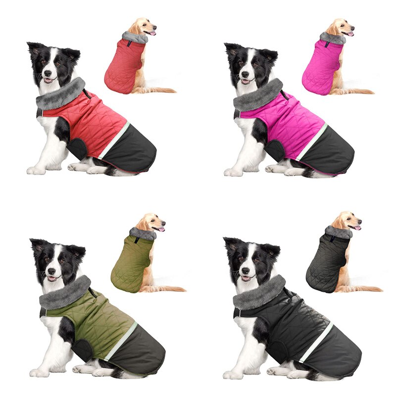 Reversible Winter Fleece Dog Coat