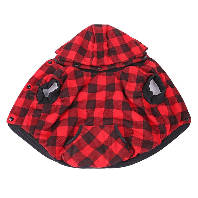 Classic Plaid Thick Fleece Dog Coat