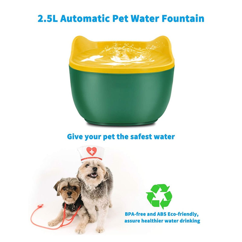 2.5L Ultra Quiet Dog Water Fountain