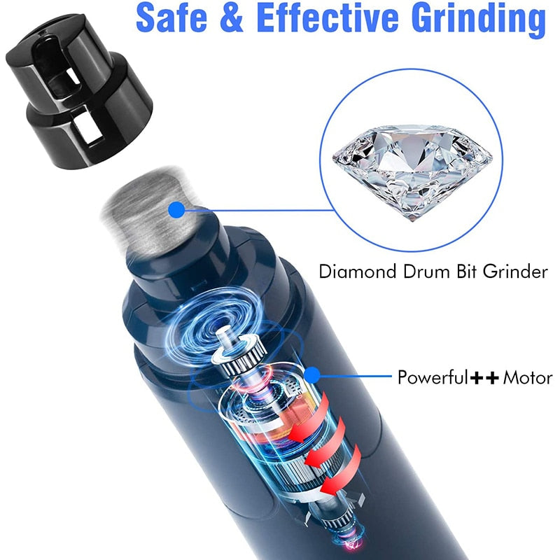 2 Speed LED Light Dog Nail Grinder